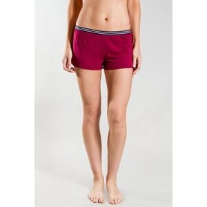 NEW PJ SALVAGE Track Star Shorts Boxer Fit Lounge / Sport Shorts Burgundy  S